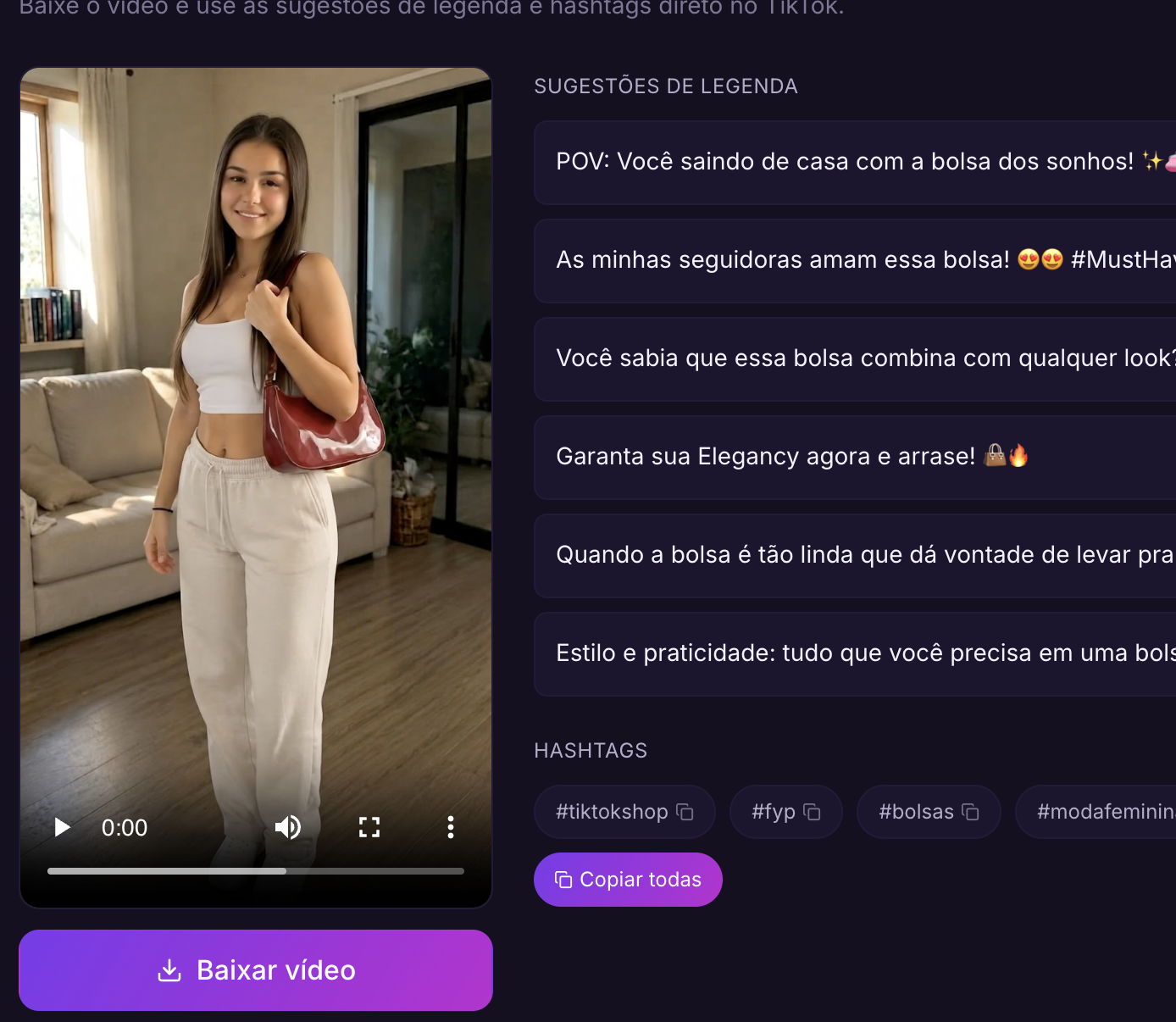 Poste no TikTok